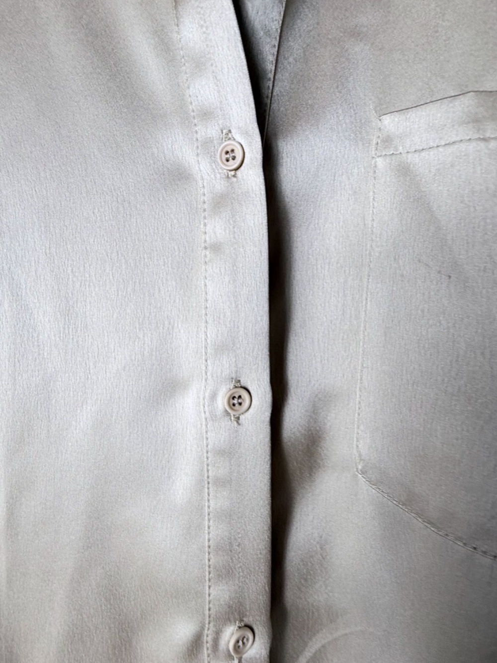 Acoa Satin Button Down Shirt Size Medium Oversized Fall (NOTE FLAW) (T) - Picture 4 of 8